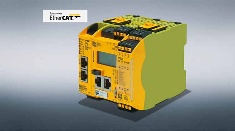 Configureerbare kleine besturing PNOZmulti 2 van Pilz nu met FSoE-verbinding (FSoE = FailSafe over EtherCAT) - veilige gegevensoverdracht en flexibele architecturen gecombineerd